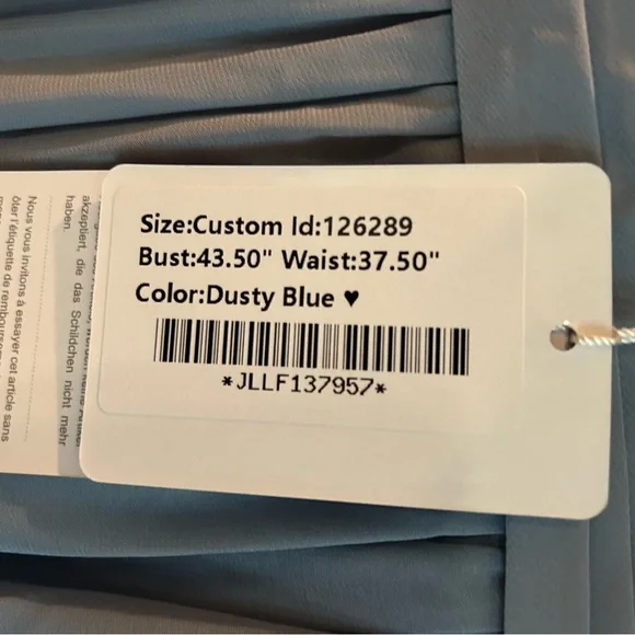 JJ‘s House wedding and special occasions evening dress custom size Dusty Blue - Picture 5 of 8